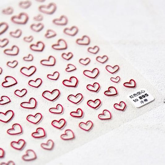 dainlili, Hollow-Heart Nail Art Sticker