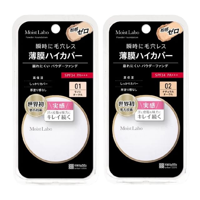 Meishoku Brilliant Colors, Moist Labo Powderless Fit Foundation SPF 34 PA+++