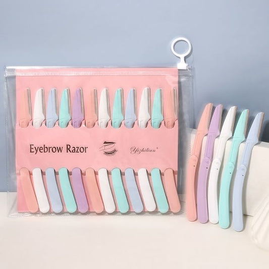 8630 - Set of 12 Pcs - Pink & Purple & Blue - One Size