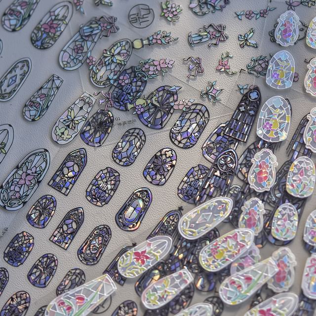 tomoni, Stained Windows Nail Art Stickers