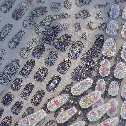 tomoni, Stained Windows Nail Art Stickers