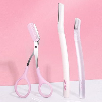 JILL LEEN, Set of 3: Eyebrow Scissors and Razor