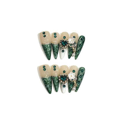 1229 - Green & White - L