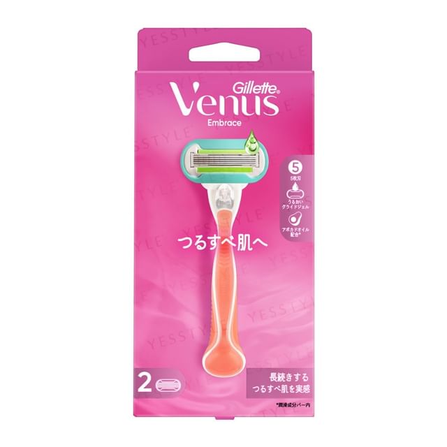 Gillette Japan, Venus Embrace Razor For Smooth Skin Body & 2 Blade