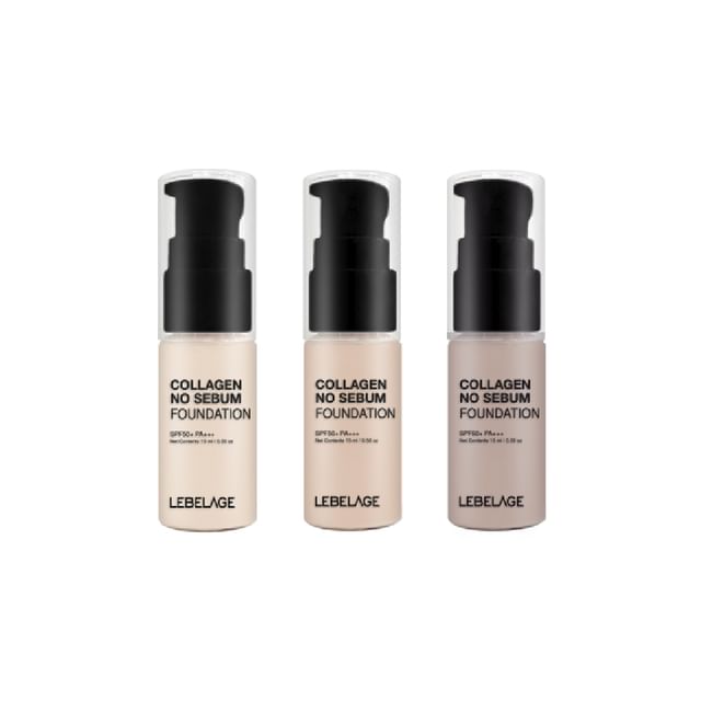 LEBELAGE, Collagen No Sebum Foundation Mini - 3 Colors