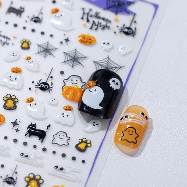 tomoni, Halloween Ghost & Pumpkin Nail Art Stickers
