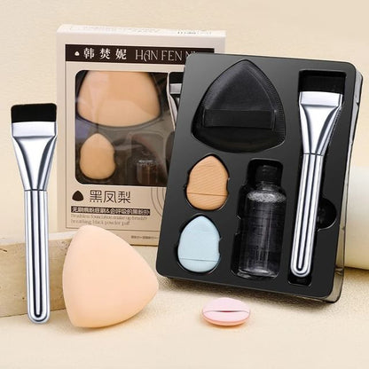 Choyu, Set of 7: Makeup Sponge + Cushion Puff + Foundation Brush + Sponge Cleaner