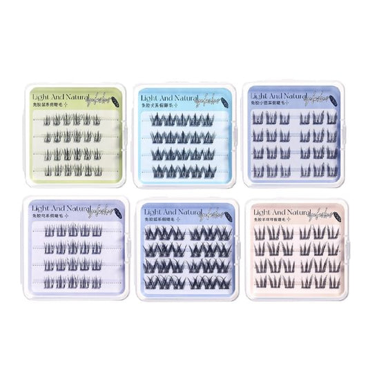 LuxeFlutter, Natural Wispy Glue-Free Cluster False Eyelashes