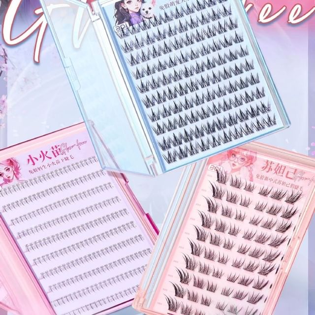 LuxeFlutter, Glue-free Bottom False Eyelashes Clusters (Various Designs)