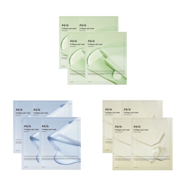 Abib, Collagen Gel Mask Set (4 sheets) - 3 Types