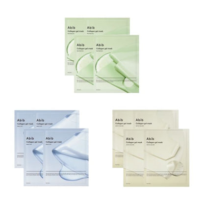 Abib, Collagen Gel Mask Set (4 sheets) - 3 Types