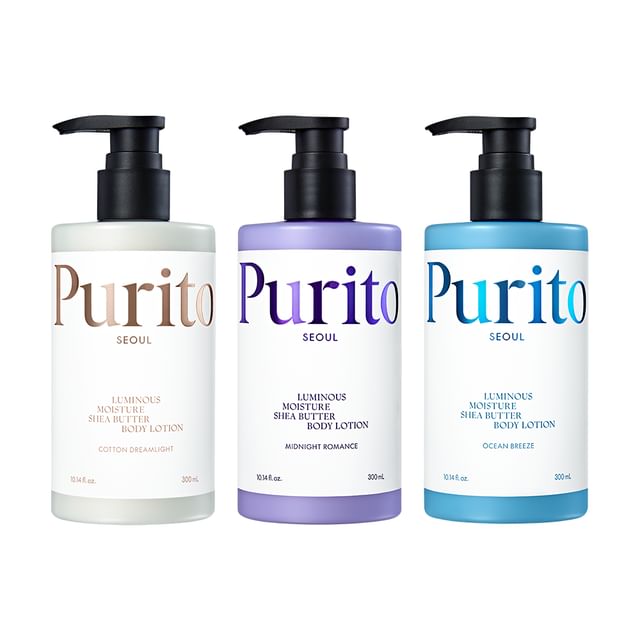 Purito SEOUL, Luminous Moisture Shea Butter Body Lotion - 3 Types