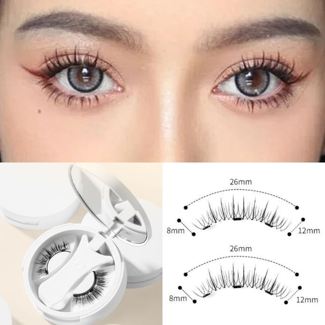 Miumi, Set: Natural Crisscross Magnetic False Eyelashes + Applicator