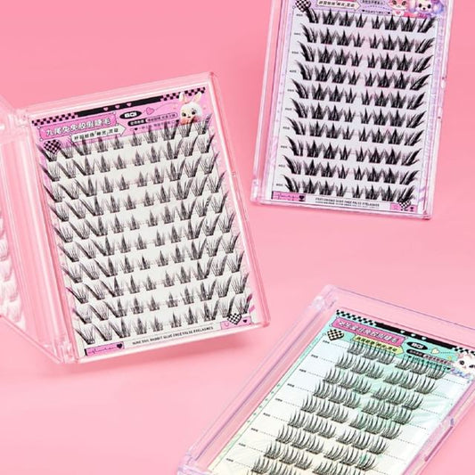 LuxeFlutter, Fox Eye Wispy Cluster Glue-Free False Eyelashes