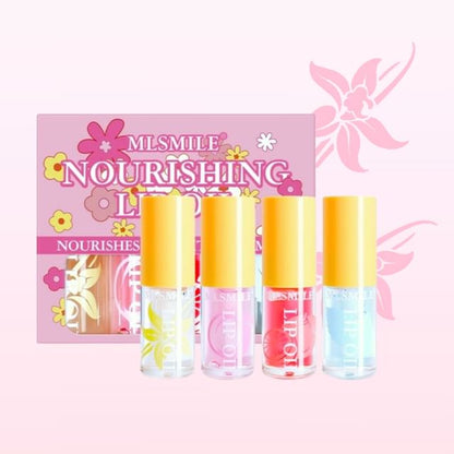 MLSMILE, Set of 4: Vitamin E Nourishing Lip Oil Set