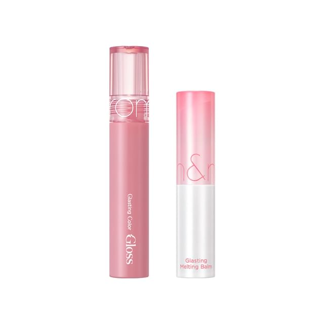 Glasting Color Gloss #01 Peony Ballet + Glasting Melting Balm #02 Lovey Pink