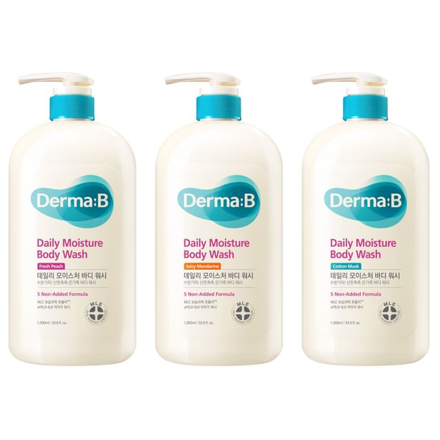 Derma: B, Daily Moisture Body Wash - 3 Types