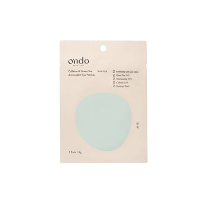 Ondo, Caffeine & Green Tea Antioxidant Eye Patches 2 Pads