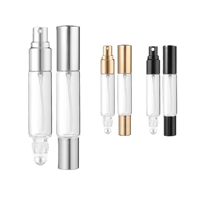 Kochanie, Set of 2 : 2 in 1 Glass Fragrance Spray Bottle with Roller / Refilling Tool Kit / Set