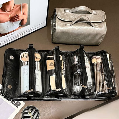 Miumi, Faux Leather Rolling Travel Makeup Bag