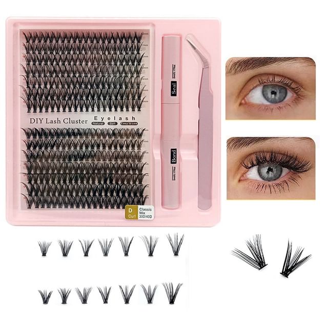 Lashie, D Curl Multipack False Eyelashes Cluster (Various Designs)