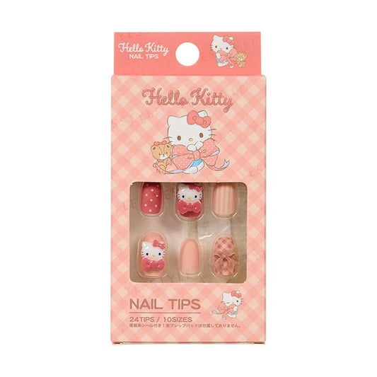 Santan, Sanrio Hello Kitty Check Nail Tips