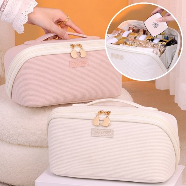 YOUWELL, Plain Corduroy Makeup Bag