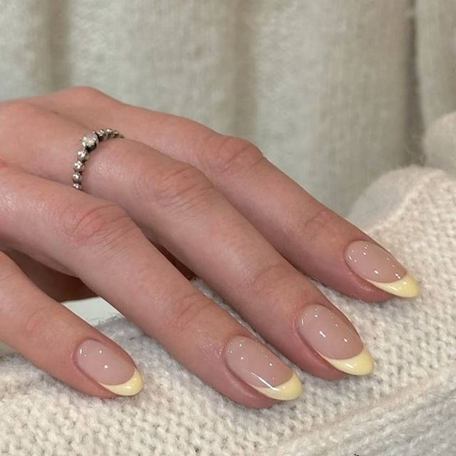 Candyvina, French Tip Almond Press On Nail