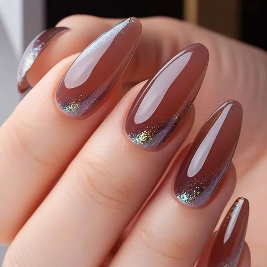 Fainie, Glitter Almond Press On Nails