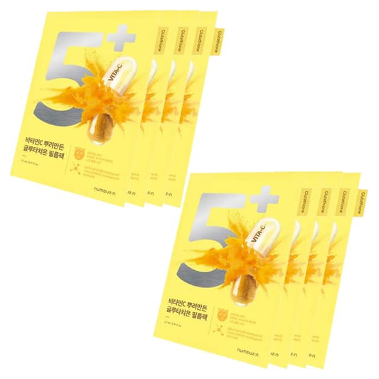numbuzin, No.5+ Glutathione Vitamin Concentrated Mask 8 Sheets Bundle Set