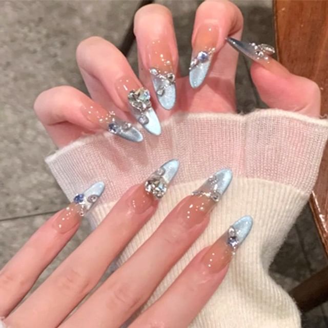 Fainie, Rhinestone Press On Nails