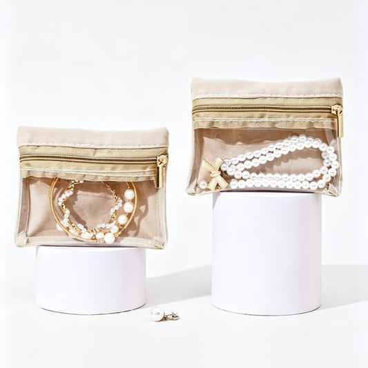 Buttermilk, Mini Travel Jewelry Pouch