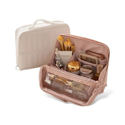 Buttermilk, Plain Padded Makeup Bag