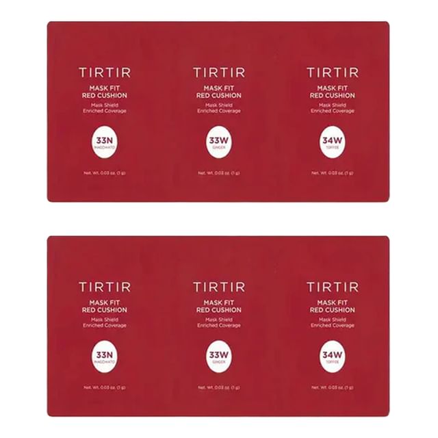TIRTIR, Mask Fit Red Cushion 3 Shade Trial Kit #33N, #33W, #34W Bundle Set