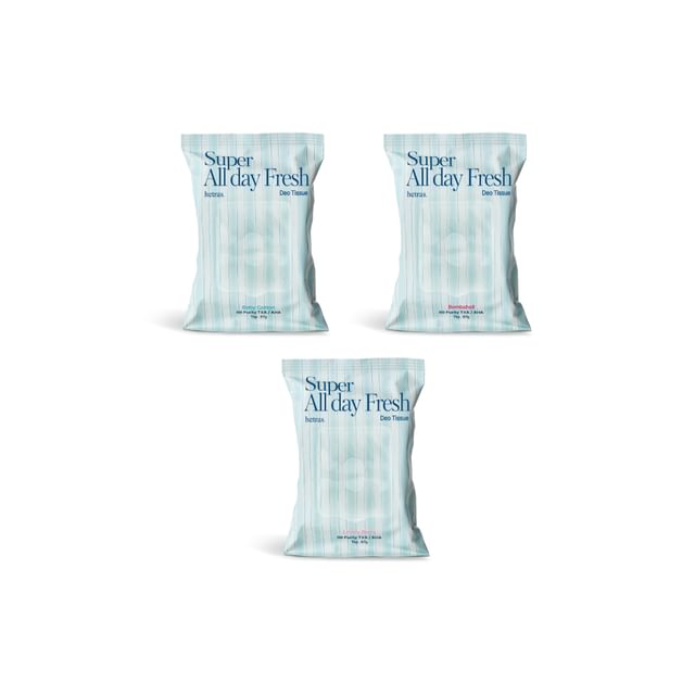 hetras, Super All Day Fresh Deo Tissue - 3 Types