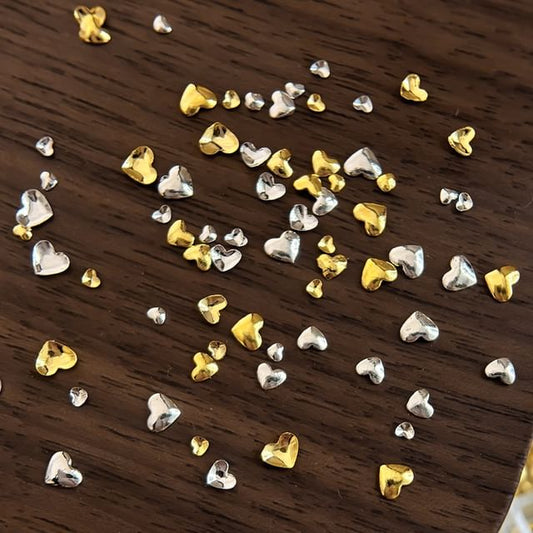 WGOMM, Assorted Heart Metallic Resin Nail Art Decoration
