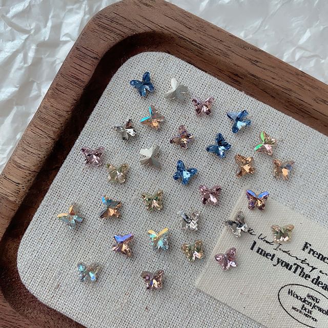 Padoma, Butterfly Rhinestone Nail Art Decoration - 20 Piece