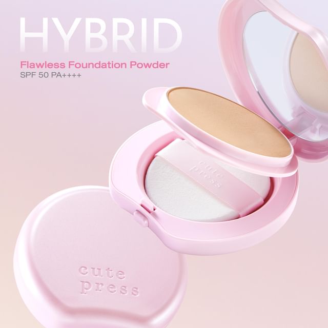 Cute Press, Hybrid Flawless Foundation Powder SPF 50 PA++++