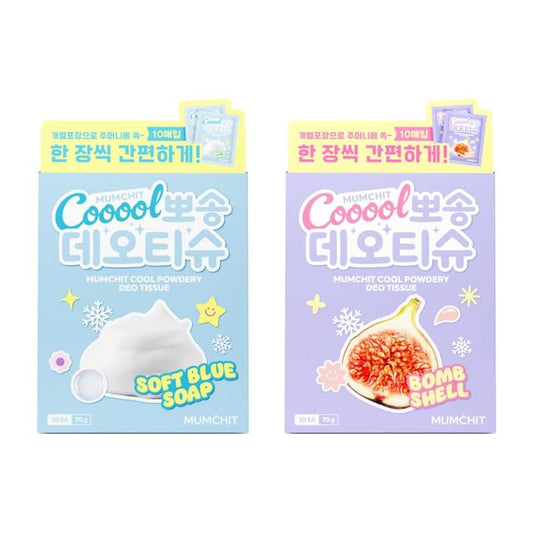MUMCHIT, Cool Powdery Deo Tissue Set - 2 Types