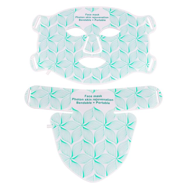Face Mask - White & Green - One Size
