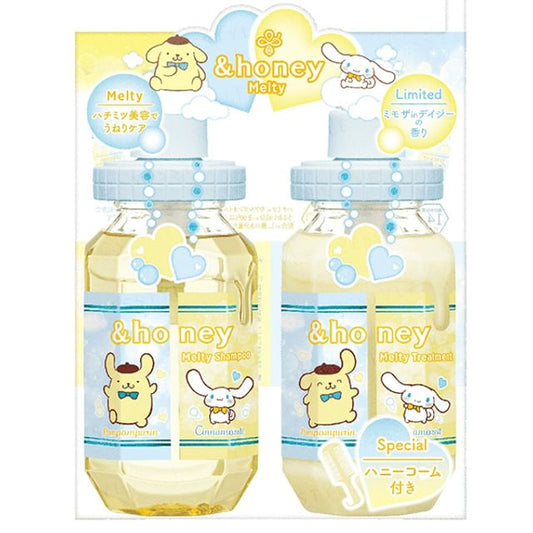 ViCREA, Sanrio Cinnamoroll & Pompompurin &honey Melty Moisture Repair Shampoo & Treatment Set