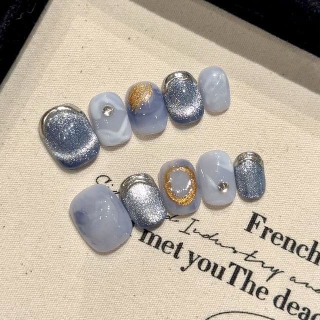 eovda, Opal Cat Eye Rounded Press On Nail
