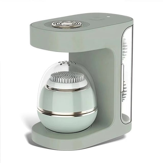 Beautyronics, Set: Electric Face Cleaning Brush + Interchangeable Brush Head + Charging Station USB Rechargeable