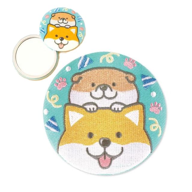 MIND WAVE, Shiba Dog Embroidered Mirror