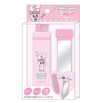 CRUX, Esther Bunny Ribbon Bunny Hair Comb & Mirror Set