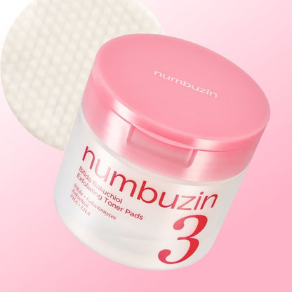 numbuzin, No.3 Bifida Bakuchiol Exfoliating Toner Pads