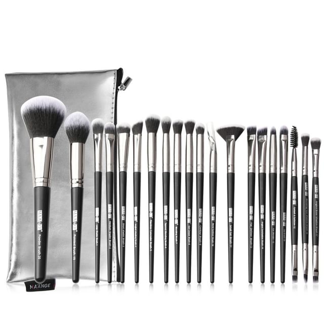 Set of 20 - With Pouch - Silver Black - One Size