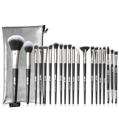 Set of 20 - With Pouch - Silver Black - One Size