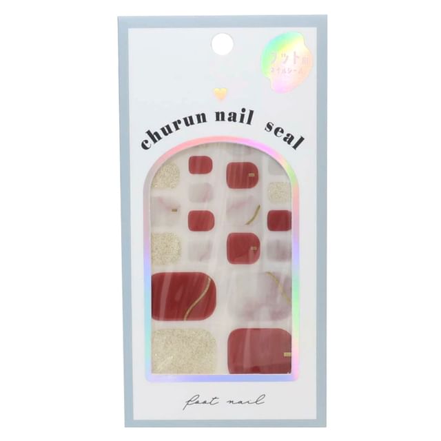 Kamio Japan, Red x Golden Dot Nail Art Sticker