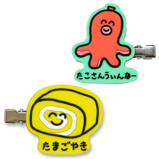 Okutani Corp., Oekaki-san Octopus & Egg Roll Hair Clips Set
